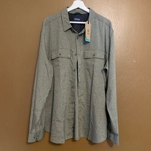 NWT Prana Mens XL button down shirt